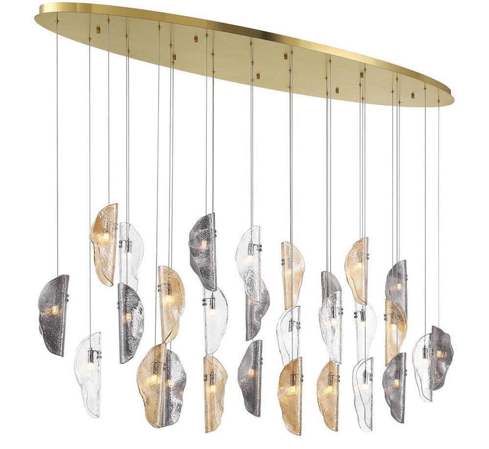 Lib & Co. Canada - LED Chandelier - Sorrento - Plated Brushed Gold- Union Lighting Luminaires Decor