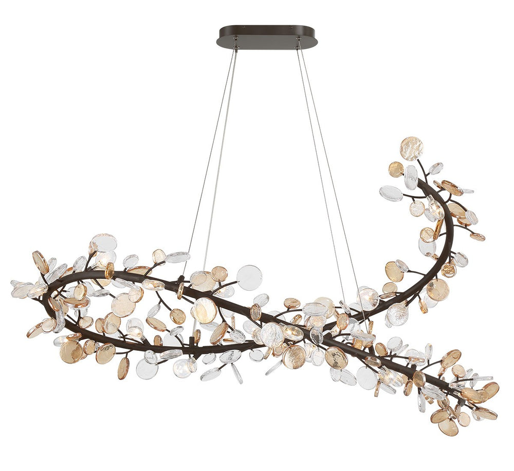 Lib & Co. Canada - LED Chandelier - Pisa - Black with Gold Accent- Union Lighting Luminaires Decor
