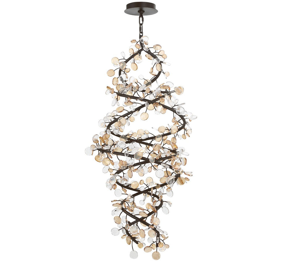 Lib & Co. Canada - LED Chandelier - Pisa - Black with Gold Accent- Union Lighting Luminaires Decor