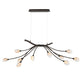 Lib & Co. Canada - LED Chandelier - Modena - Black with Gold Accent- Union Lighting Luminaires Decor