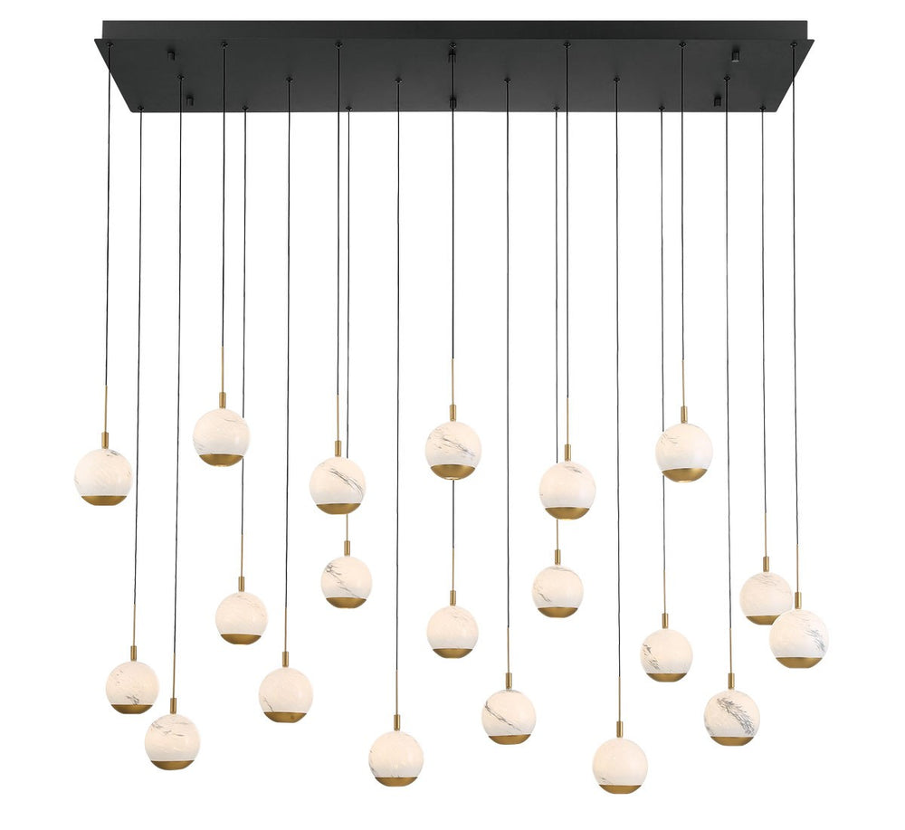 Lib & Co. Canada - LED Chandelier - Baveno - Matte Black- Union Lighting Luminaires Decor