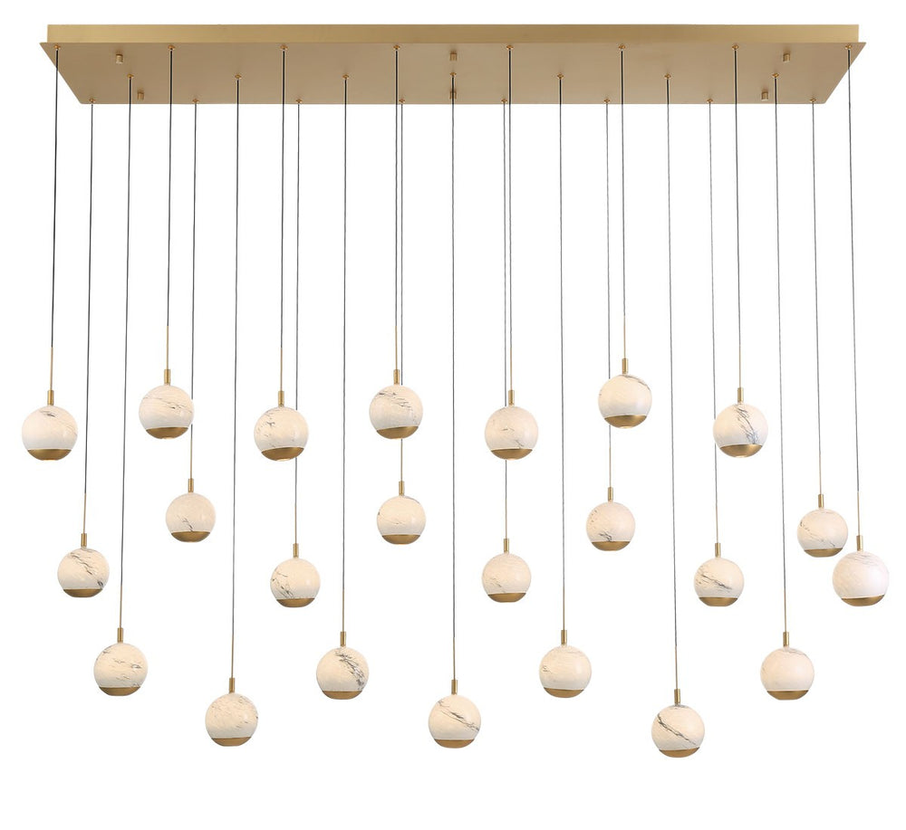 Lib & Co. Canada - LED Chandelier - Baveno - Painted Antique Brass- Union Lighting Luminaires Decor