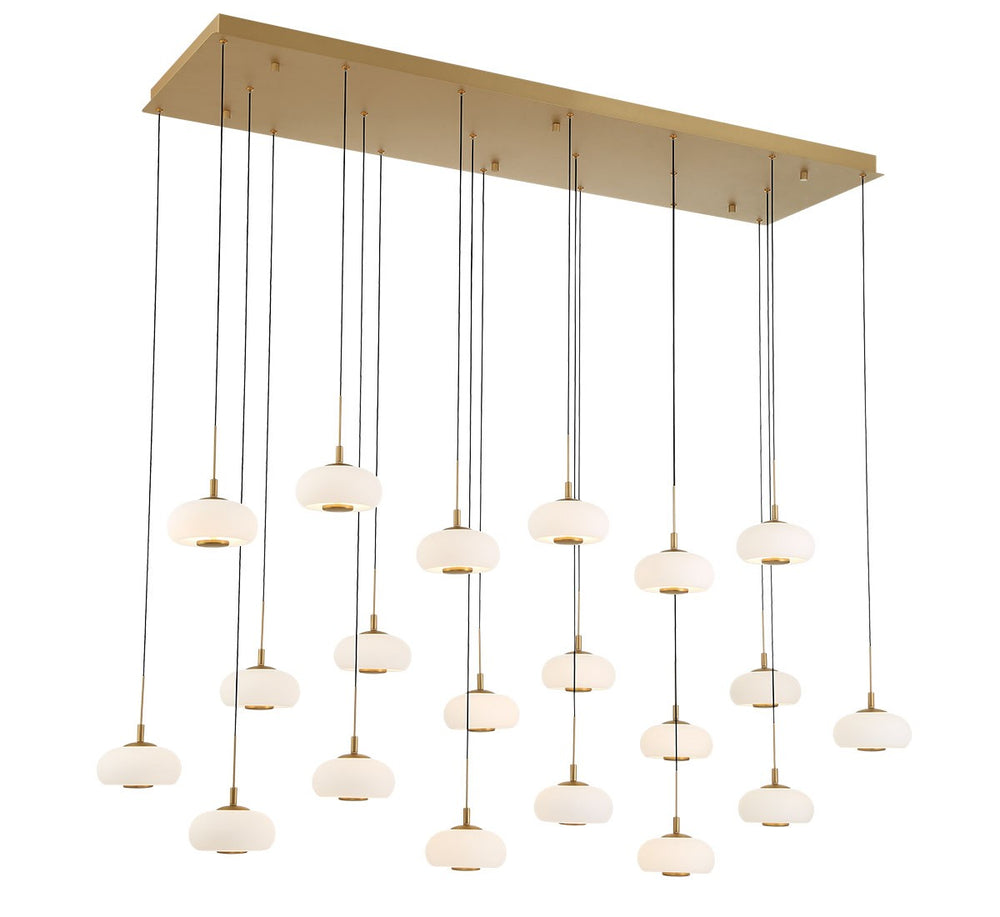 Lib & Co. Canada - LED Chandelier - Adelfia - Painted Antique Brass- Union Lighting Luminaires Decor
