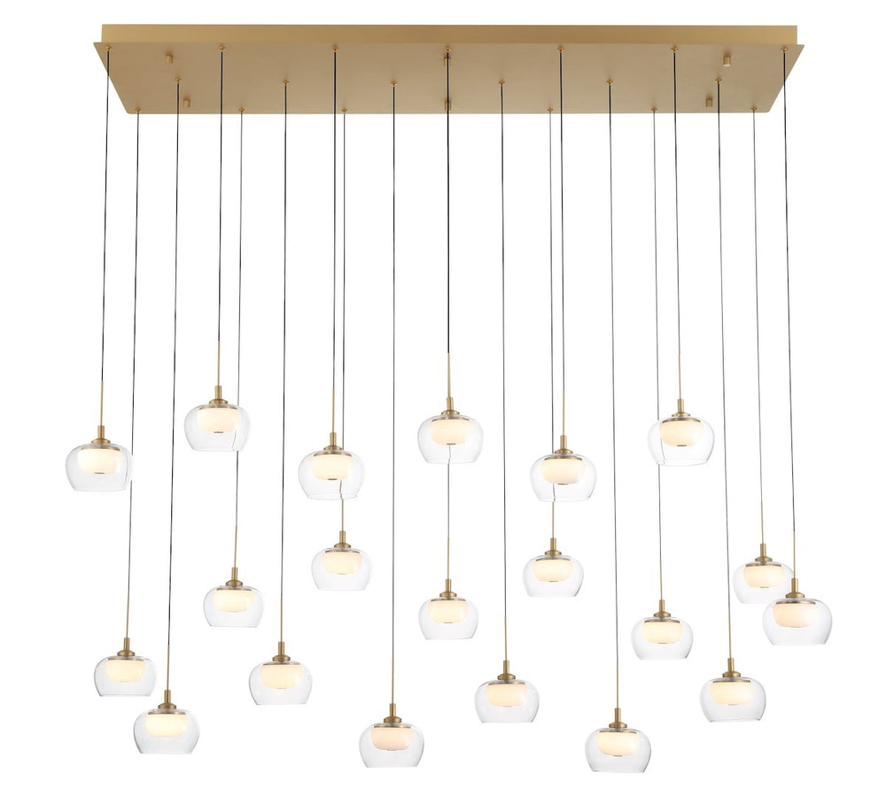 Lib & Co. Canada - LED Chandelier - Manarola - Painted Antique Brass- Union Lighting Luminaires Decor