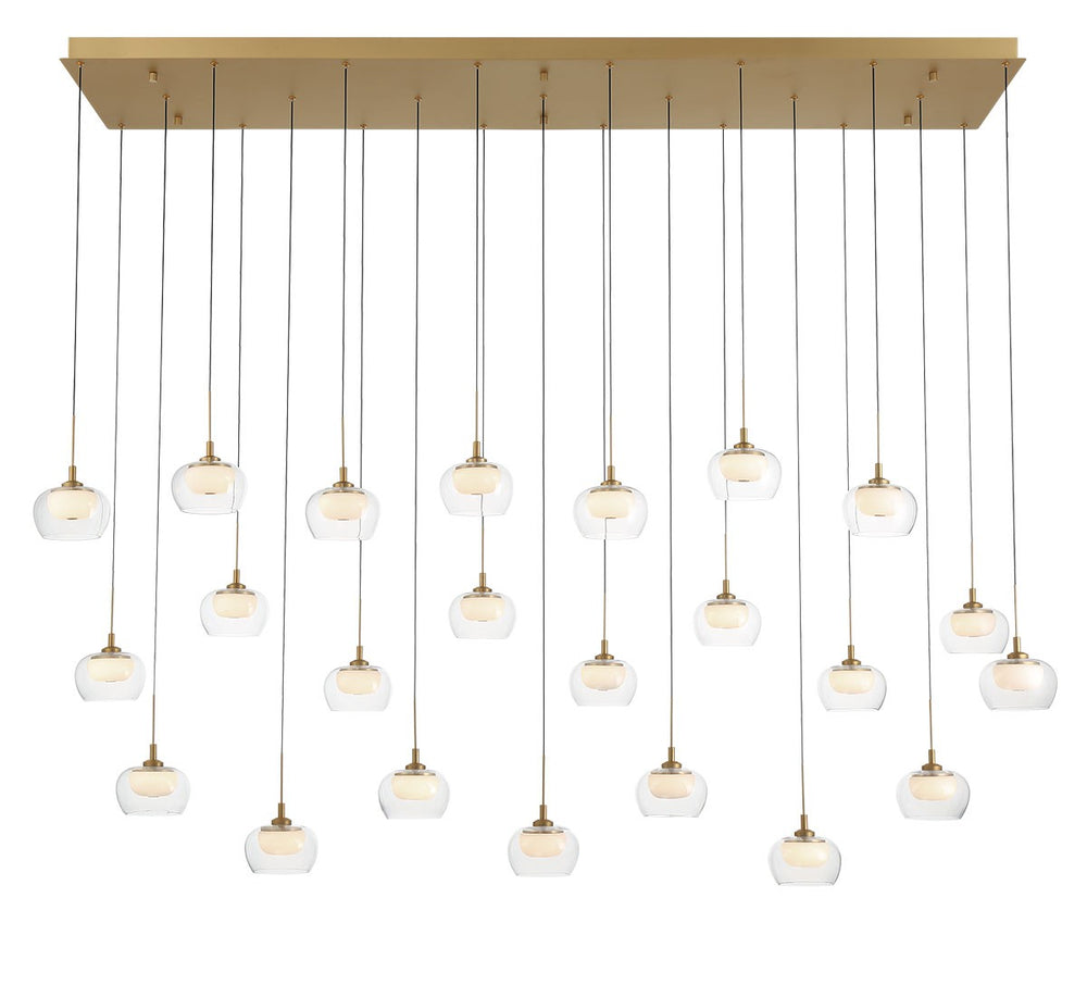 Lib & Co. Canada - LED Chandelier - Manarola - Painted Antique Brass- Union Lighting Luminaires Decor