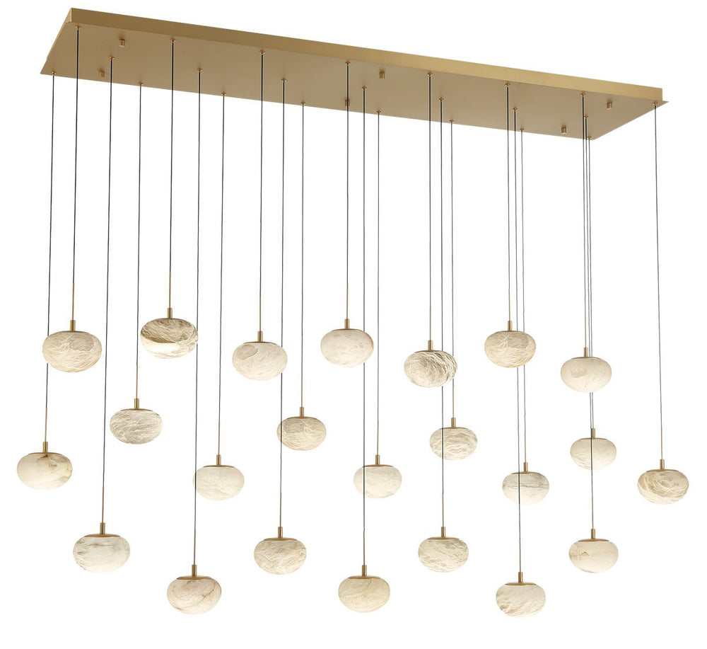 Lib & Co. Canada - LED Chandelier - Calcolo - Painted Antique Brass- Union Lighting Luminaires Decor