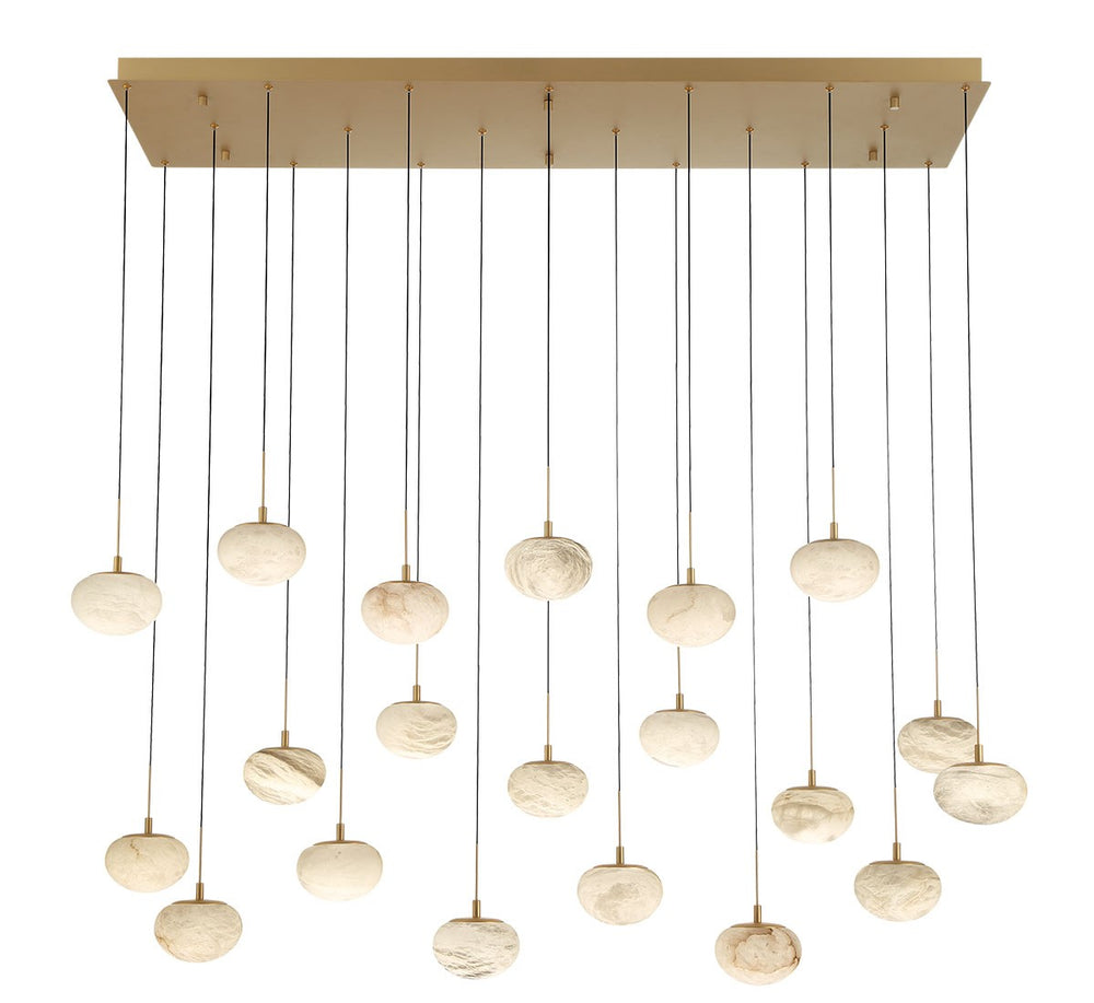 Lib & Co. Canada - LED Chandelier - Calcolo - Painted Antique Brass- Union Lighting Luminaires Decor