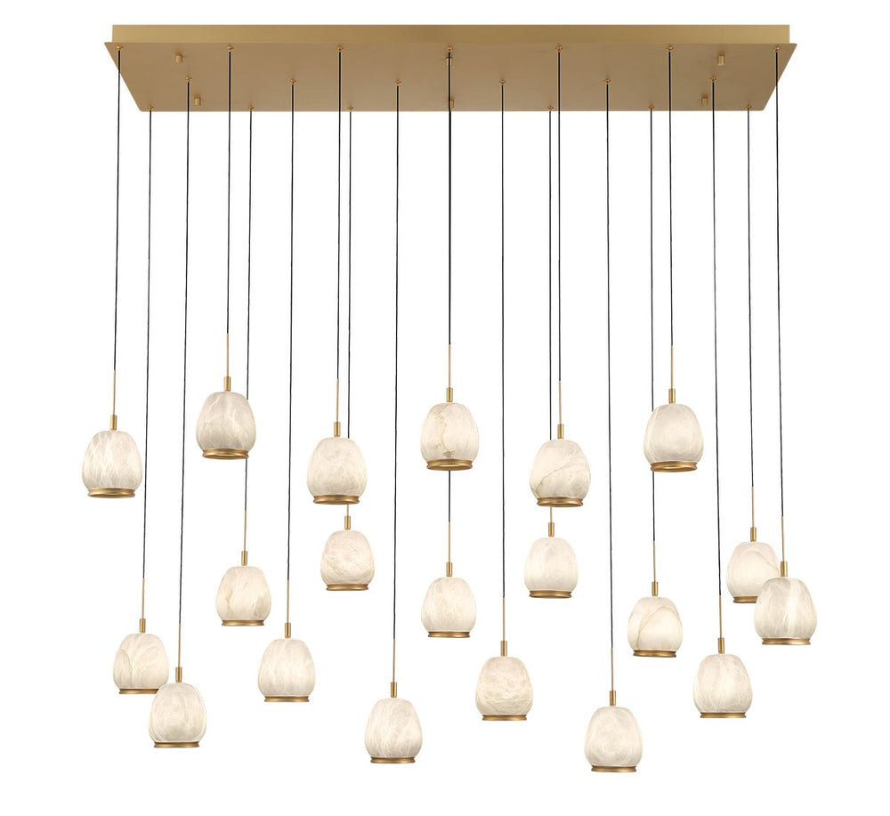 Lib & Co. Canada - LED Chandelier - Lucidata - Painted Antique Brass- Union Lighting Luminaires Decor