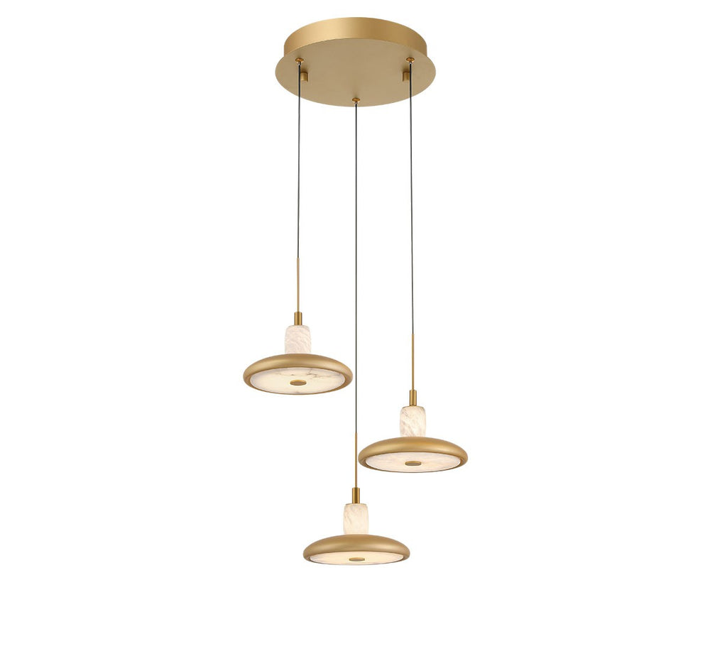 Lib & Co. Canada - LED Pendant - Mantova - Painted Antique Brass- Union Lighting Luminaires Decor