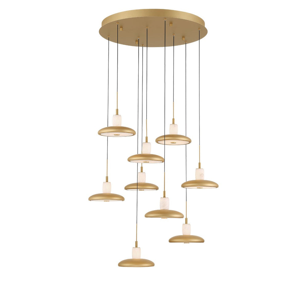 Lib & Co. Canada - LED Chandelier - Mantova - Painted Antique Brass- Union Lighting Luminaires Decor