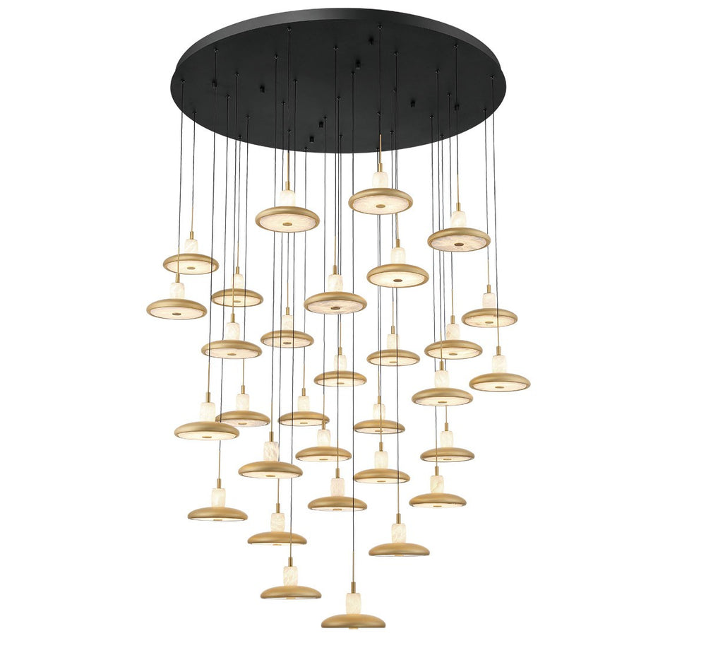 Lib & Co. Canada - LED Chandelier - Mantova - Matte Black- Union Lighting Luminaires Decor