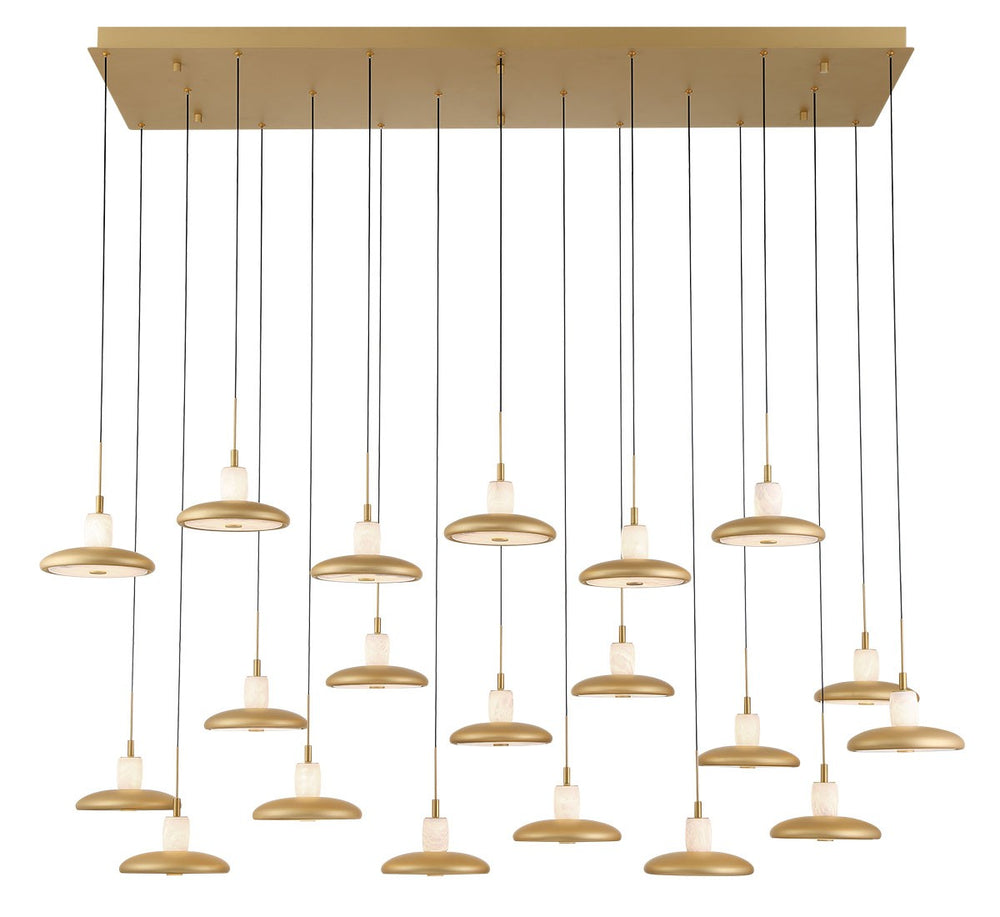 Lib & Co. Canada - LED Chandelier - Mantova - Painted Antique Brass- Union Lighting Luminaires Decor