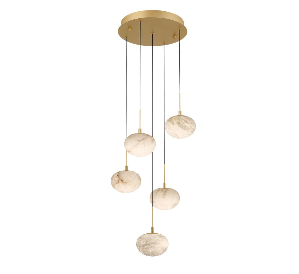 Lib & Co. Canada - LED Chandelier - Calcolo - Painted Antique Brass- Union Lighting Luminaires Decor