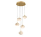 Lib & Co. Canada - LED Chandelier - Calcolo - Painted Antique Brass- Union Lighting Luminaires Decor
