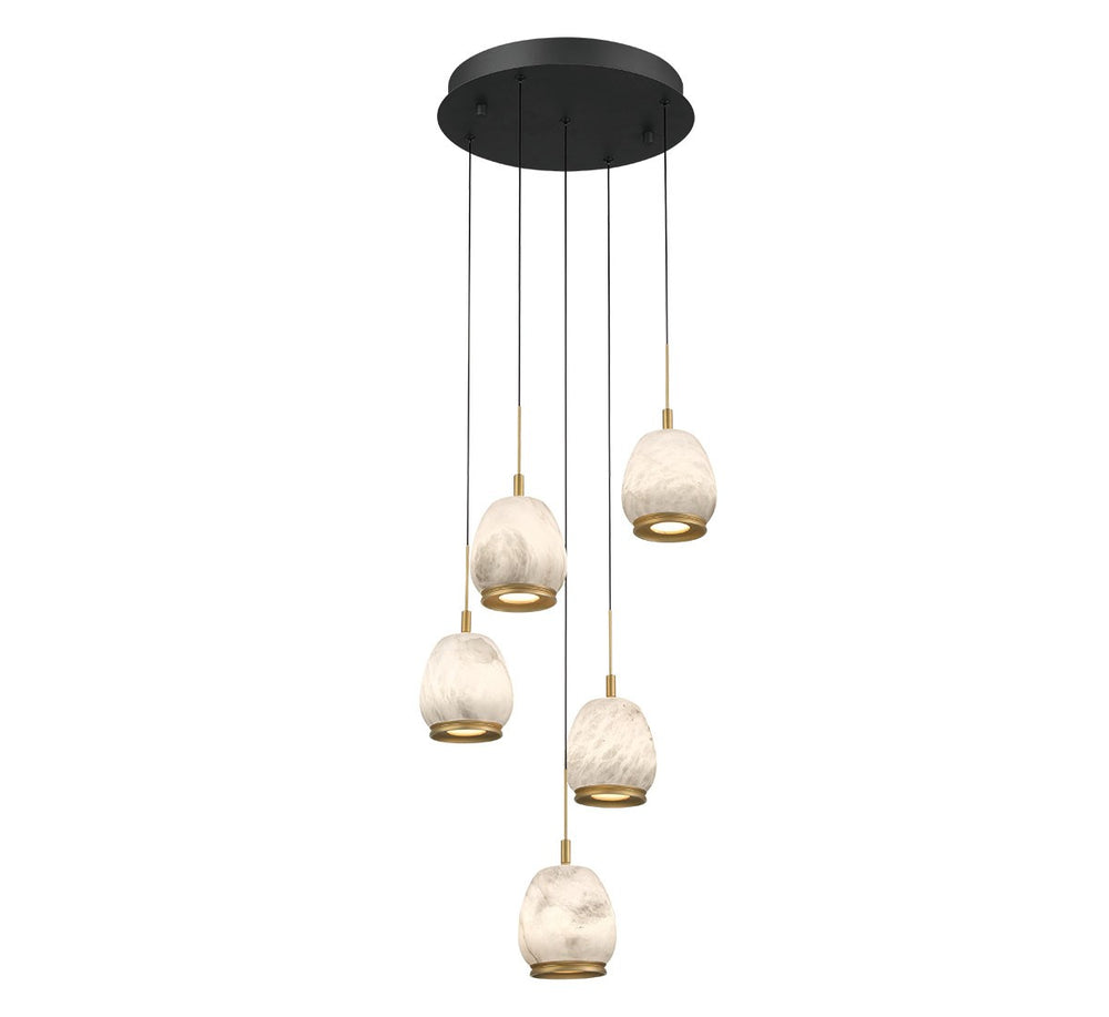 Lib & Co. Canada - LED Chandelier - Lucidata - Matte Black- Union Lighting Luminaires Decor