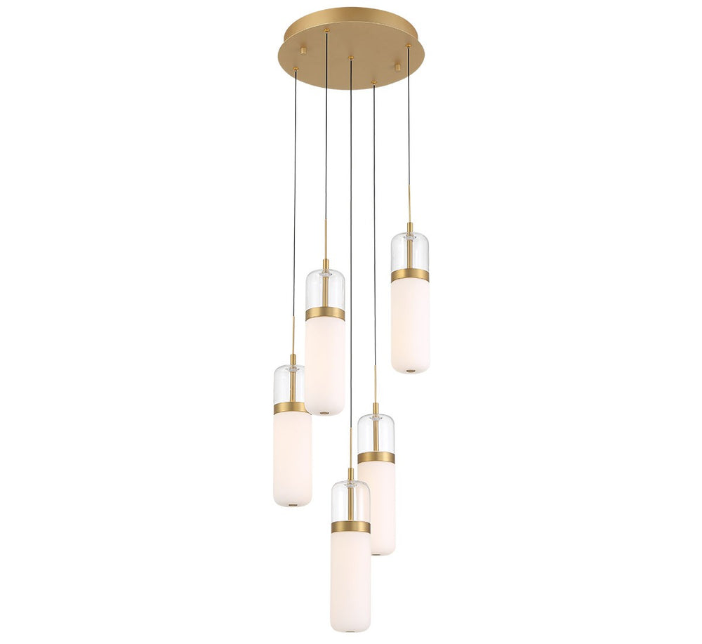 Lib & Co. Canada - LED Chandelier - Verona - Painted Antique Brass- Union Lighting Luminaires Decor