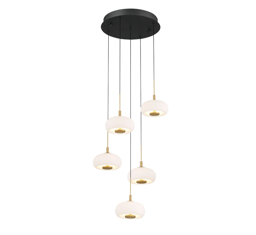 Lib & Co. Canada - LED Chandelier - Adelfia - Matte Black- Union Lighting Luminaires Decor