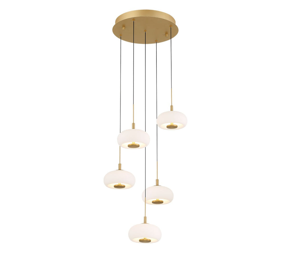 Lib & Co. Canada - LED Chandelier - Adelfia - Painted Antique Brass- Union Lighting Luminaires Decor