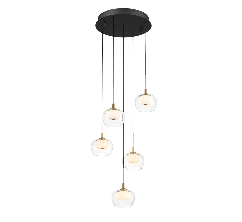 Lib & Co. Canada - LED Chandelier - Manarola - Matte Black- Union Lighting Luminaires Decor