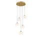 Lib & Co. Canada - LED Chandelier - Manarola - Painted Antique Brass- Union Lighting Luminaires Decor