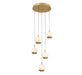Lib & Co. Canada - LED Chandelier - Baveno - Painted Antique Brass- Union Lighting Luminaires Decor