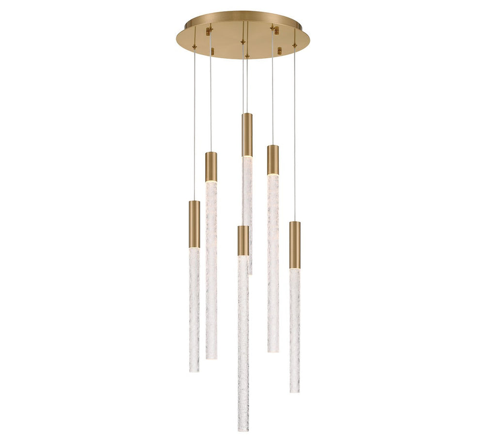 Lib & Co. Canada - LED Chandelier - Gravina - Brushed Brass- Union Lighting Luminaires Decor