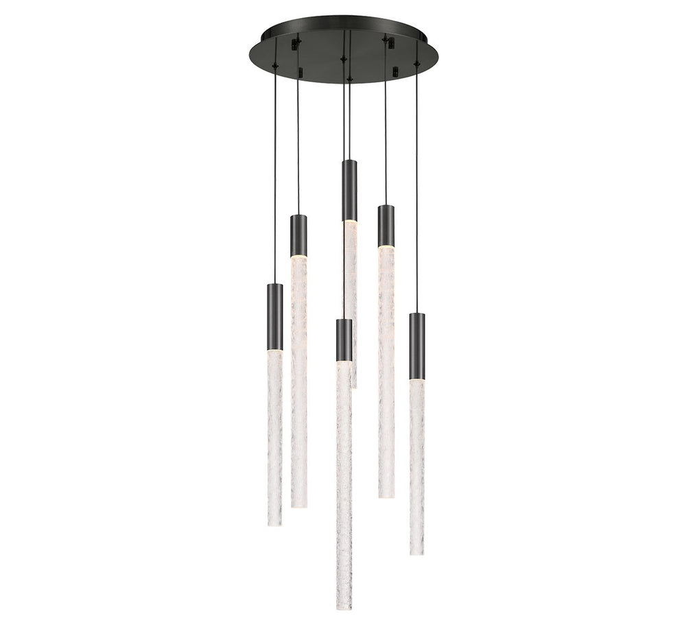 Lib & Co. Canada - LED Chandelier - Gravina - Brushed Gun Metal- Union Lighting Luminaires Decor