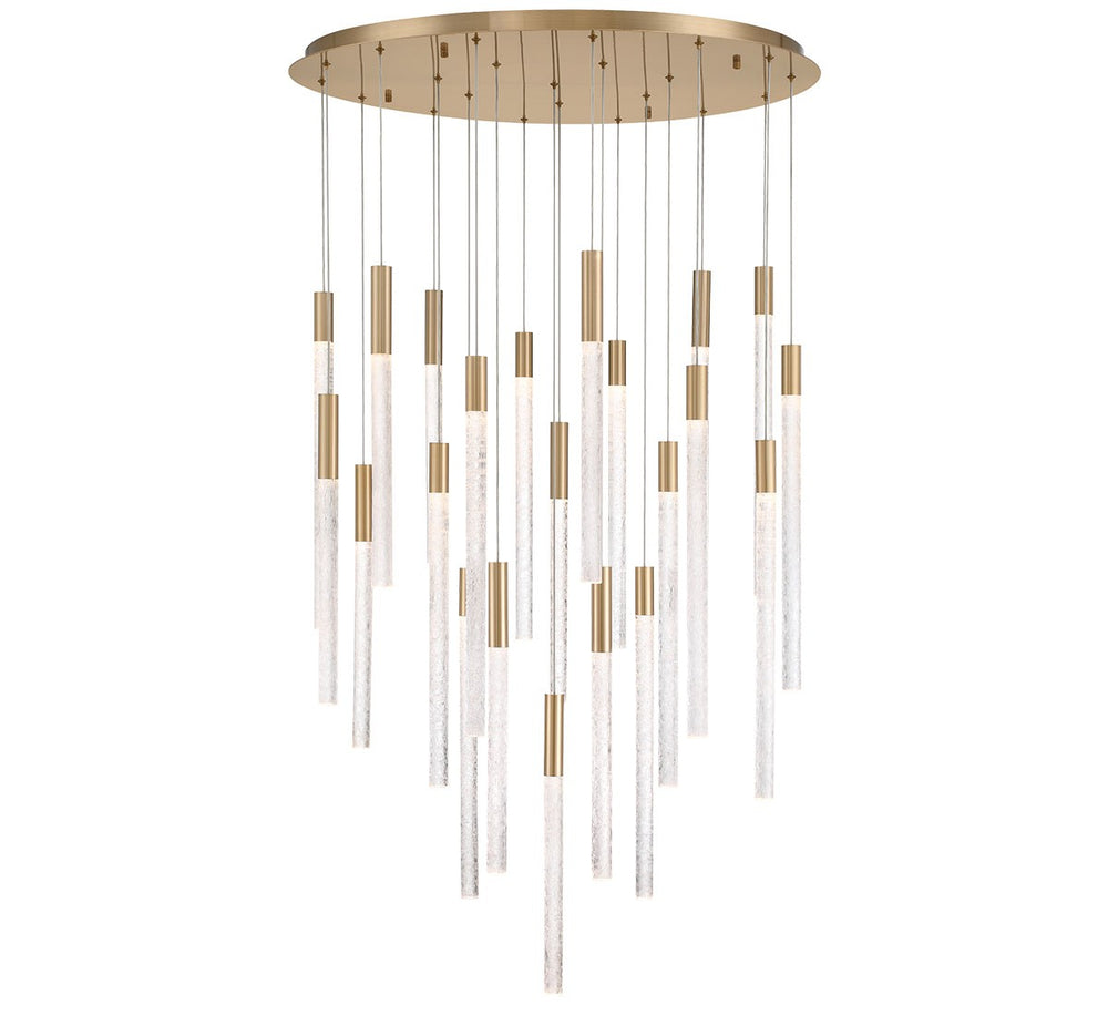 Lib & Co. Canada - LED Chandelier - Gravina - Brushed Brass- Union Lighting Luminaires Decor