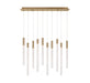 Lib & Co. Canada - LED Chandelier - Gravina - Brushed Brass- Union Lighting Luminaires Decor