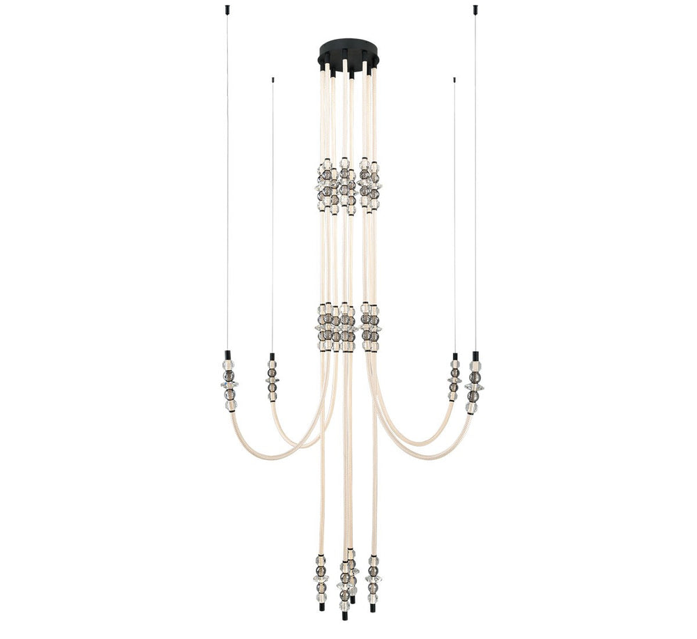 Lib & Co. Canada - LED Chandelier - Alcamo - Matte Black- Union Lighting Luminaires Decor