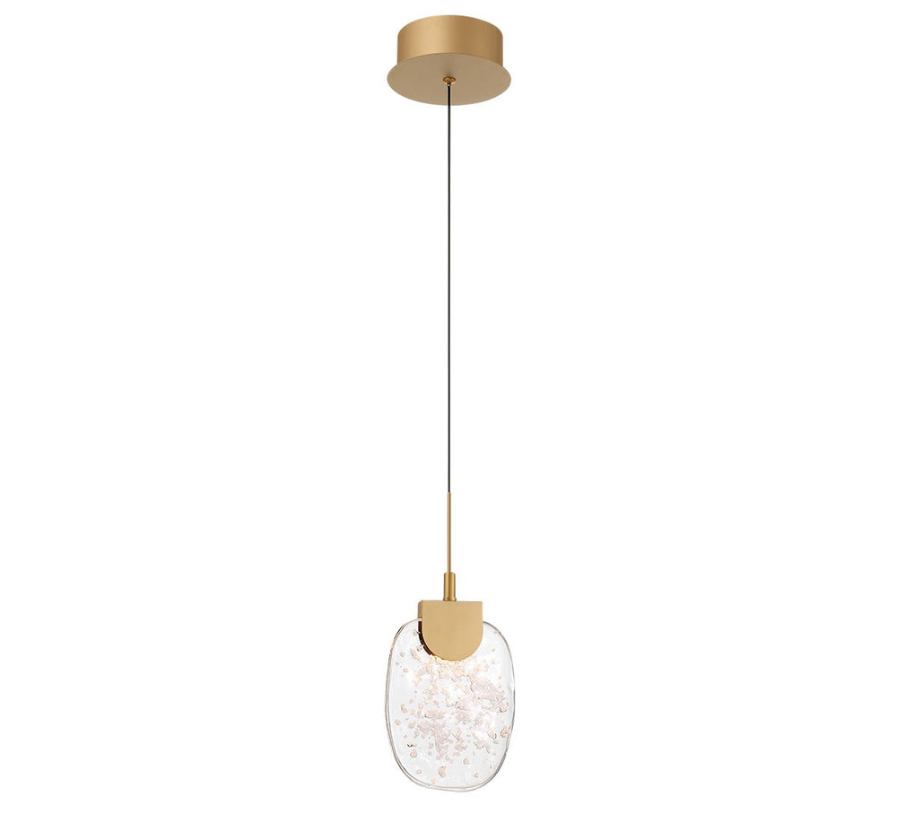 Lib & Co. Canada - LED Pendant - Castelo - Painted Antique Brass- Union Lighting Luminaires Decor