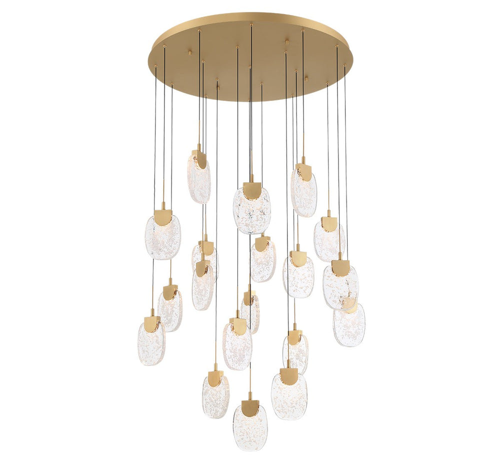 Lib & Co. Canada - LED Chandelier - Castelo - Painted Antique Brass- Union Lighting Luminaires Decor