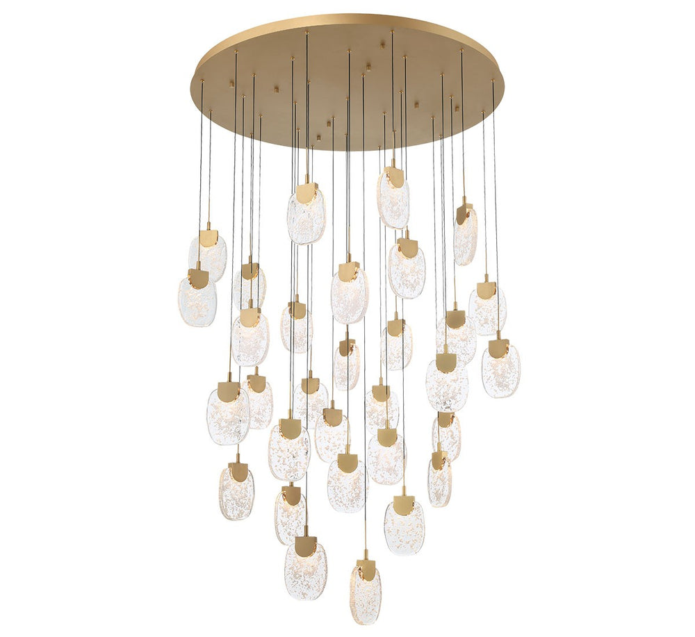 Lib & Co. Canada - LED Chandelier - Castelo - Painted Antique Brass- Union Lighting Luminaires Decor