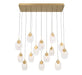 Lib & Co. Canada - LED Chandelier - Castelo - Painted Antique Brass- Union Lighting Luminaires Decor