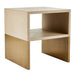 Arteriors - End Table - Talcon - Dove Leather/Antique Brass Clad- Union Lighting Luminaires Decor