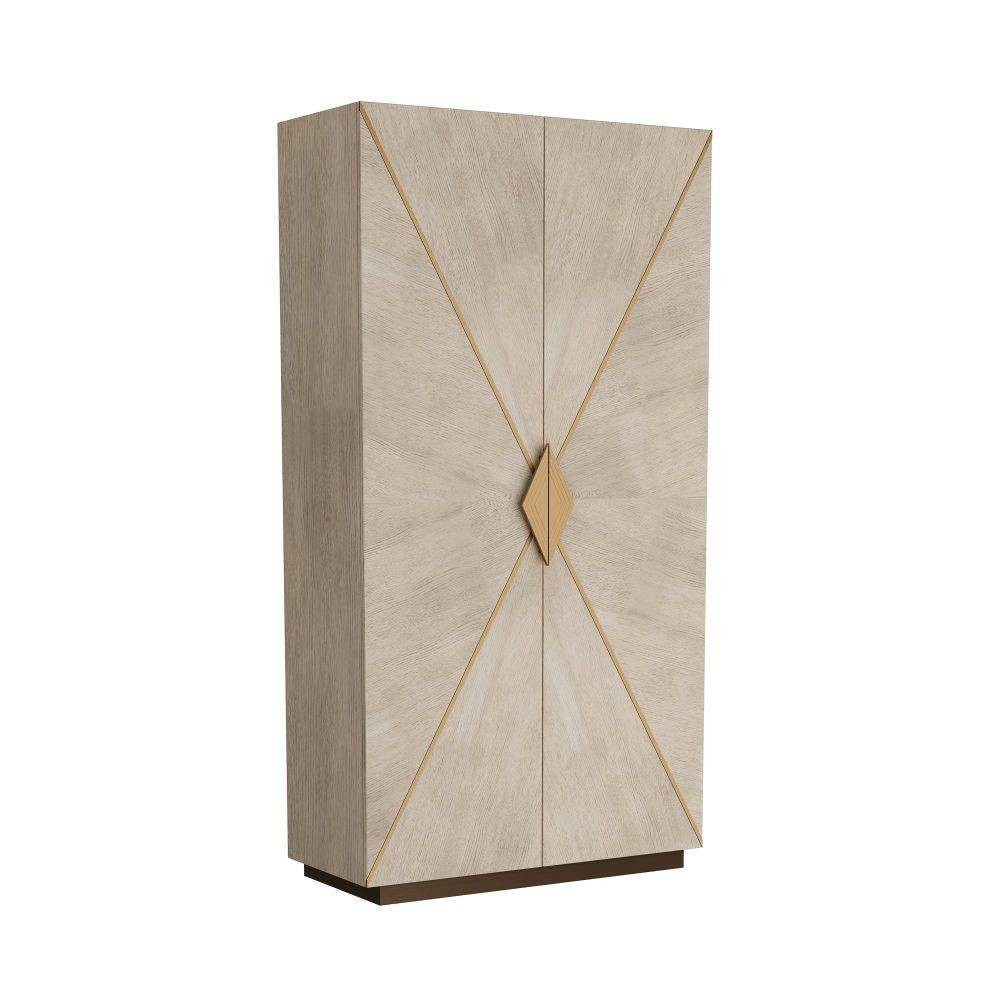 Arteriors - Cabinet - Tidwell - Smoke Oak Veneer/Antique Brass- Union Lighting Luminaires Decor
