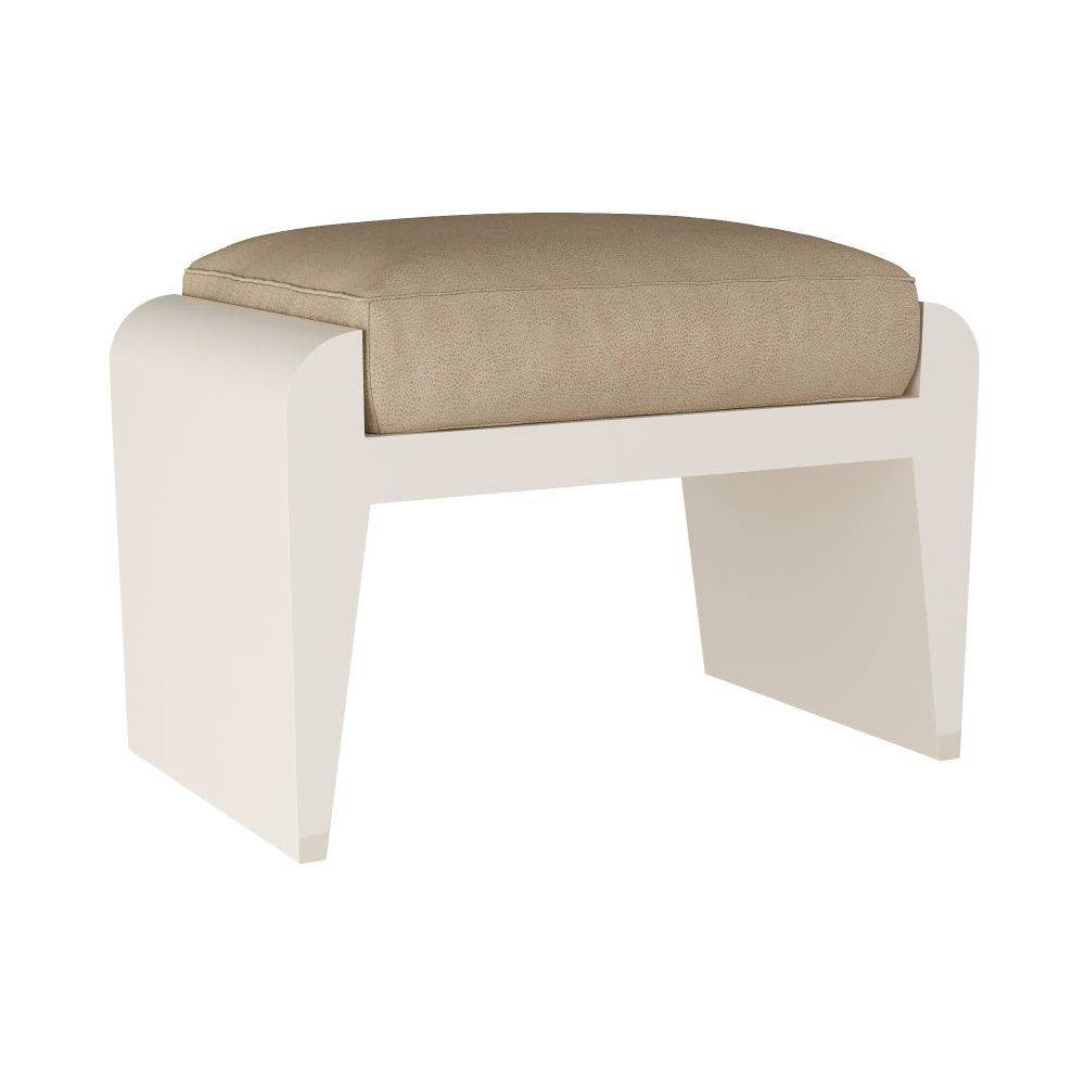 Arteriors - Ottoman - Alanna - Sand Vegan Leather- Union Lighting Luminaires Decor