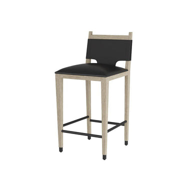 Arteriors - Bar Stool - Burdock - Ebony Leather- Union Lighting Luminaires Decor