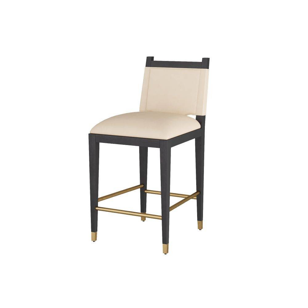 Arteriors - Counter Stool - Burdock - Ivory Leather- Union Lighting Luminaires Decor
