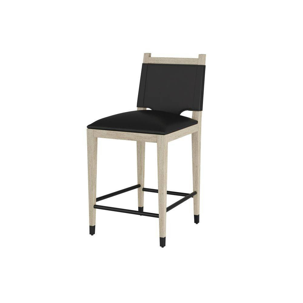 Arteriors - Counter Stool - Burdock - Ebony Leather- Union Lighting Luminaires Decor