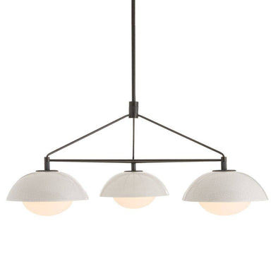 Arteriors - Three Light Chandelier - Glaze - Ivory Stained Crackle- Union Lighting Luminaires Decor