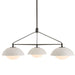 Arteriors - Three Light Chandelier - Glaze - Ivory Stained Crackle- Union Lighting Luminaires Decor