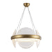 Kuzco Canada - LED Chandelier - Taurus - Vintage Brass/Clear Ribbed Glass- Union Lighting Luminaires Decor