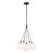 Kuzco Canada - LED Chandelier - Bolla - Black/Opal Glass- Union Lighting Luminaires Decor