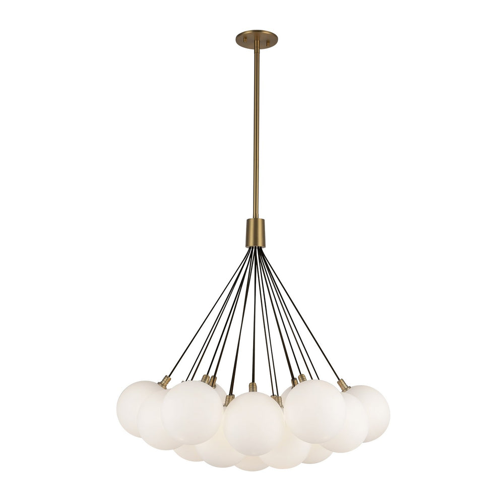 Kuzco Canada - LED Chandelier - Bolla - Brushed Gold/Opal Glass- Union Lighting Luminaires Decor