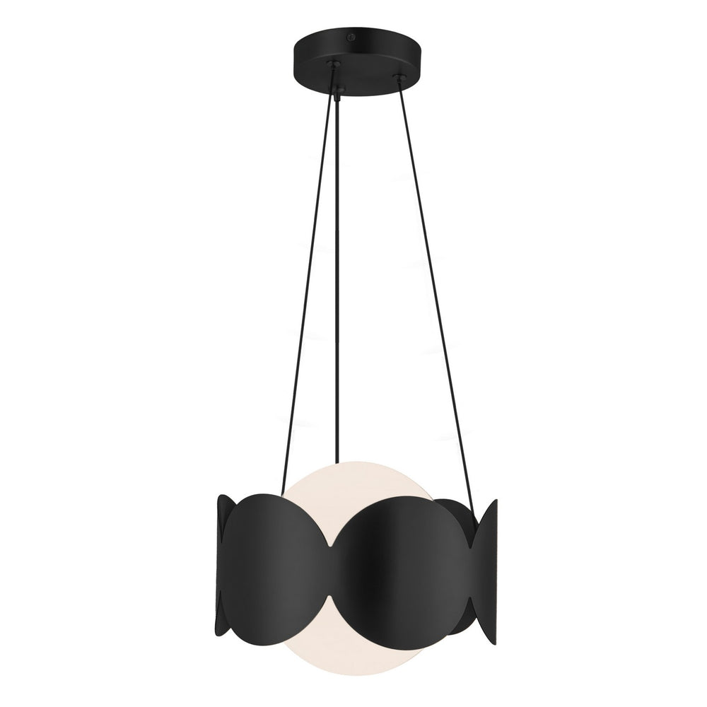 Kuzco Canada - One Light Chandelier - Ciel - Black/Opal Glass- Union Lighting Luminaires Decor