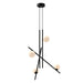 Kuzco Canada - LED Chandelier - Amara - Black/Glossy Opal Glass- Union Lighting Luminaires Decor