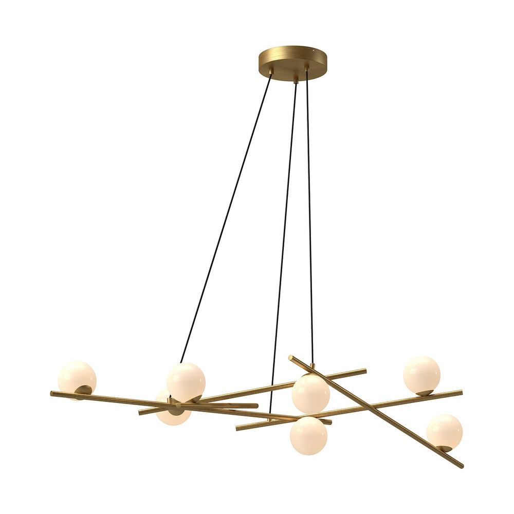 Kuzco Canada - LED Chandelier - Amara - Brushed Gold/Glossy Opal Glass- Union Lighting Luminaires Decor