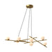 Kuzco Canada - LED Chandelier - Amara - Brushed Gold/Glossy Opal Glass- Union Lighting Luminaires Decor