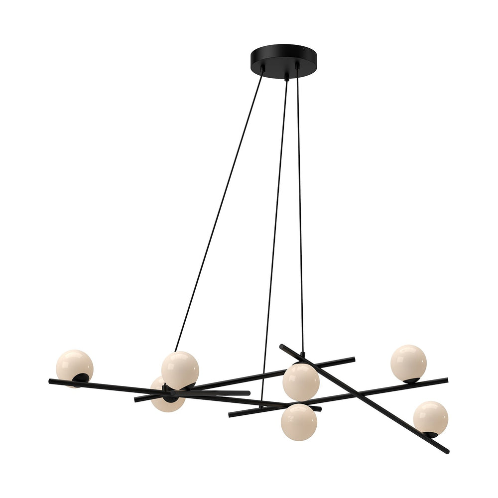 Kuzco Canada - LED Chandelier - Amara - Black/Glossy Opal Glass- Union Lighting Luminaires Decor
